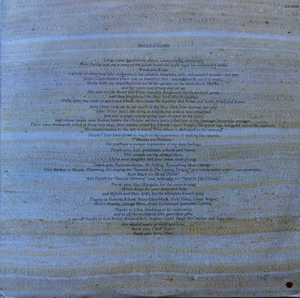 Judy Collins : Bread & Roses (LP, Album)