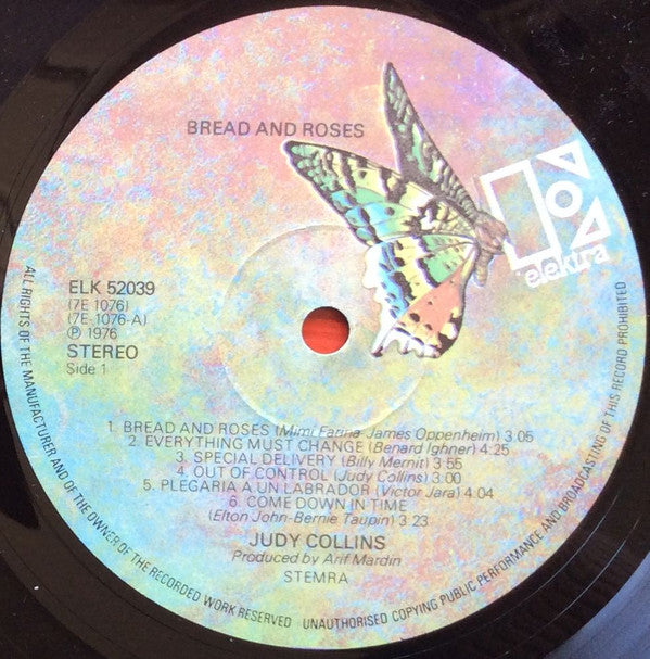 Judy Collins : Bread & Roses (LP, Album)