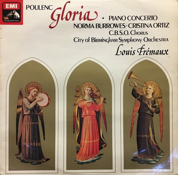 Francis Poulenc, Norma Burrowes, Cristina Ortiz, Louis Frémaux : Gloria - Piano Concerto (LP, Quad)