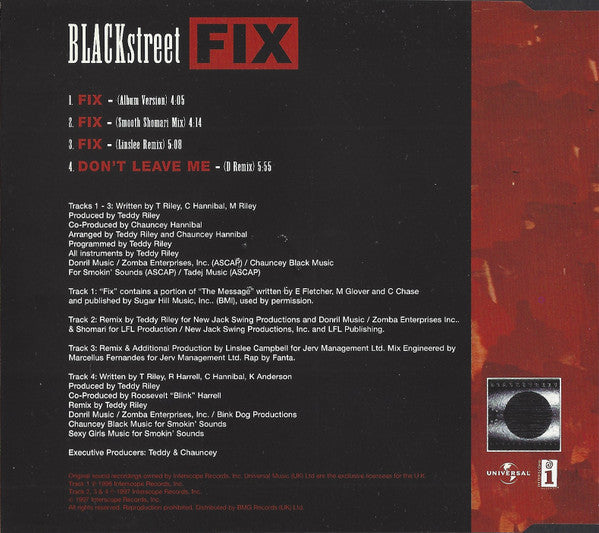 Blackstreet : Fix (CD, Single, CD1)