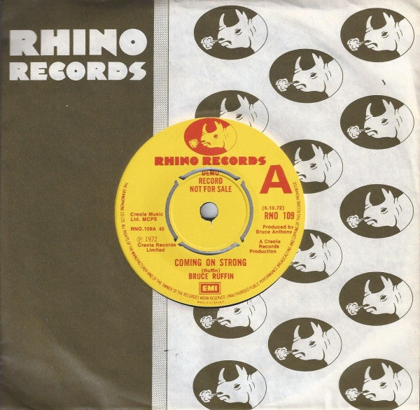 Bruce Ruffin : Coming On Strong  (7", Single, Promo)