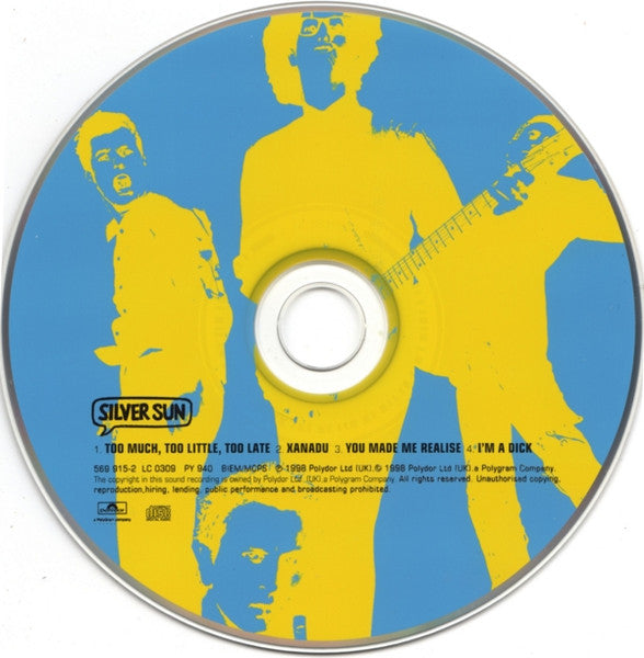 Silver Sun : Too Much, Too Little, Too Late (CD, EP, Single)