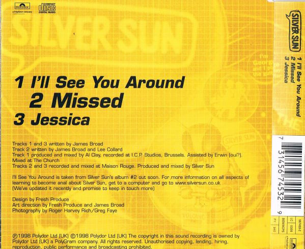 Silver Sun : I'll See You Around (CD, Single, CD1)