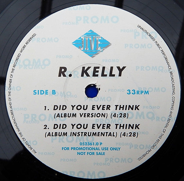 R. Kelly : Did You Ever Think (12", Promo)