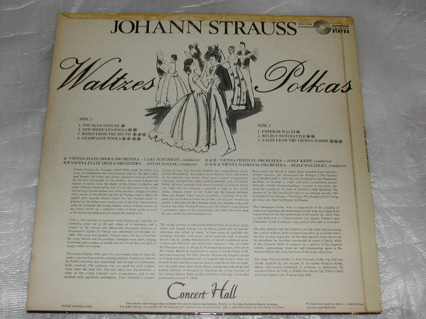 Johann Strauss Jr., Carl Schuricht, Anton Paulik, Josef Krips, Heinz Wallberg : Valses Et Polkas (LP, Comp)
