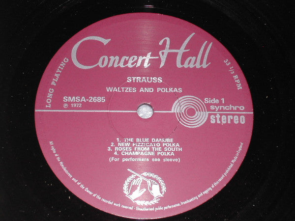 Johann Strauss Jr., Carl Schuricht, Anton Paulik, Josef Krips, Heinz Wallberg : Valses Et Polkas (LP, Comp)