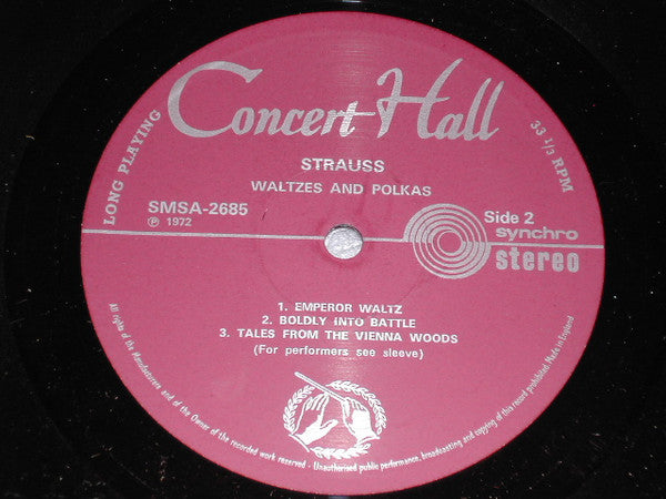 Johann Strauss Jr., Carl Schuricht, Anton Paulik, Josef Krips, Heinz Wallberg : Valses Et Polkas (LP, Comp)