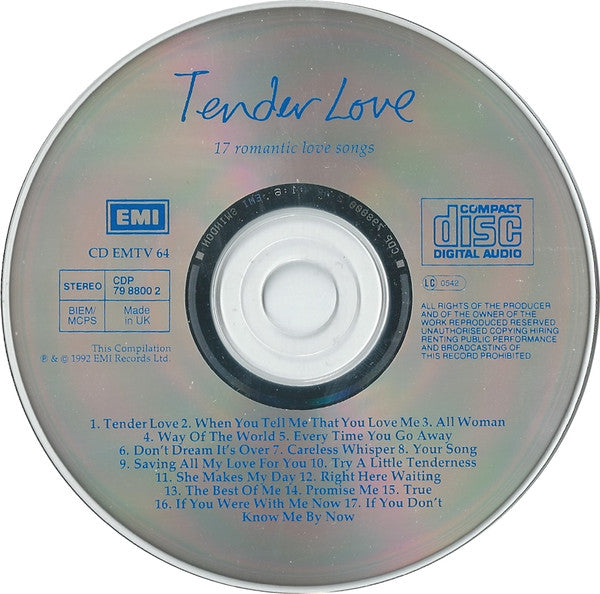 Various : Tender Love (17 Romantic Love Songs) (CD, Comp)