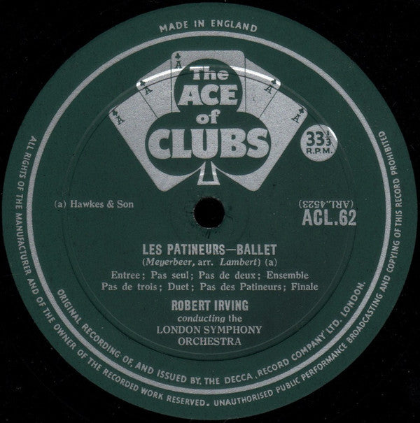 Giacomo Meyerbeer / Jules Massenet - Robert Irving (2) ■ London Symphony Orchestra : Les Patineurs / Le Cid (LP)