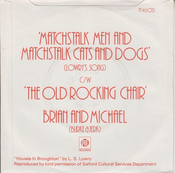 Brian & Michael : Matchstalk Men And Matchstalk Cats And Dogs (Lowry's Song) (7", Single, Pus)