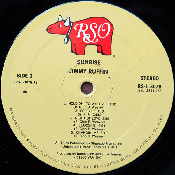 Jimmy Ruffin : Sunrise (LP, Album, 26 )