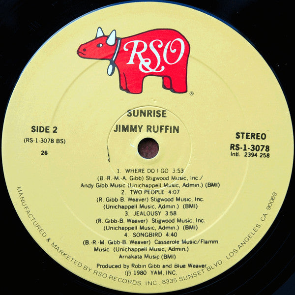 Jimmy Ruffin : Sunrise (LP, Album, 26 )