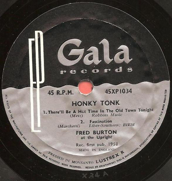 Fred Burton (2) : Honky Tonk (7", EP)