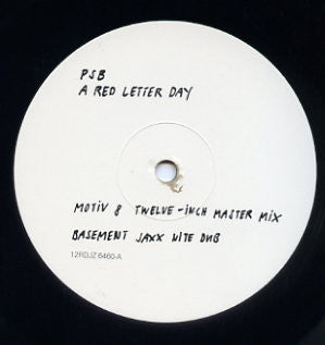 Pet Shop Boys : A Red Letter Day (12", Promo)