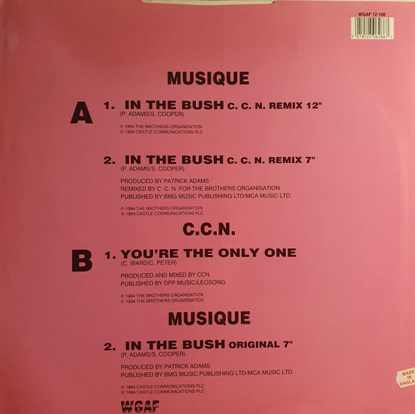 Musique : In The Bush (12")