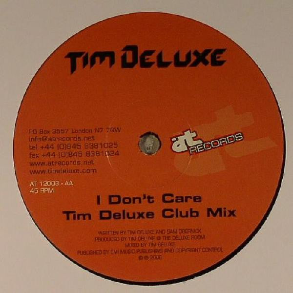 Tim Deluxe : I Don't Care (12", Promo)