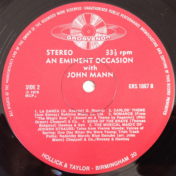 John Mann (2) : An Eminent Occasion (LP)
