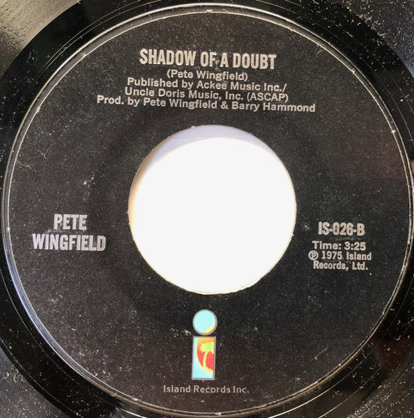 Pete Wingfield : Eighteen With A Bullet (7", Single, Styrene, Mon)