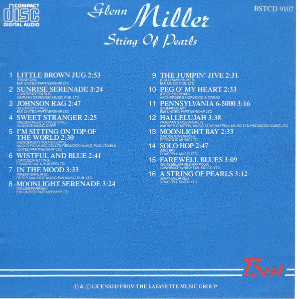 Glenn Miller : String of Pearls (CD, Album, Comp)