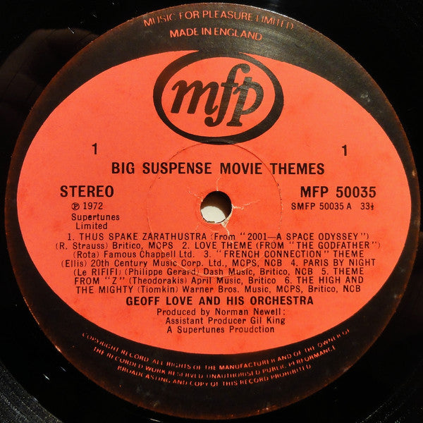 Geoff Love & His Orchestra : Big Suspense Movie Themes (LP, Album)