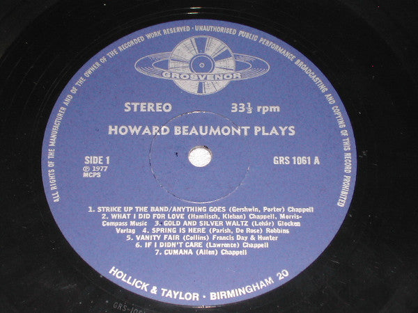 Howard Beaumont : Howard Beaumont Plays (LP)