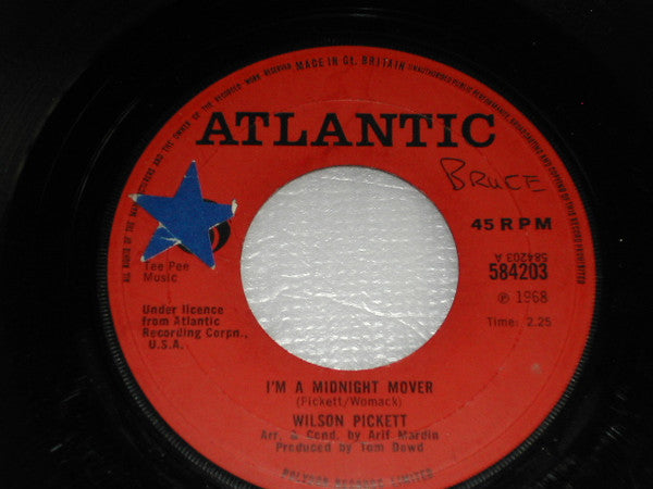 Wilson Pickett : I'm A Midnight Mover (7", Single, Lar)