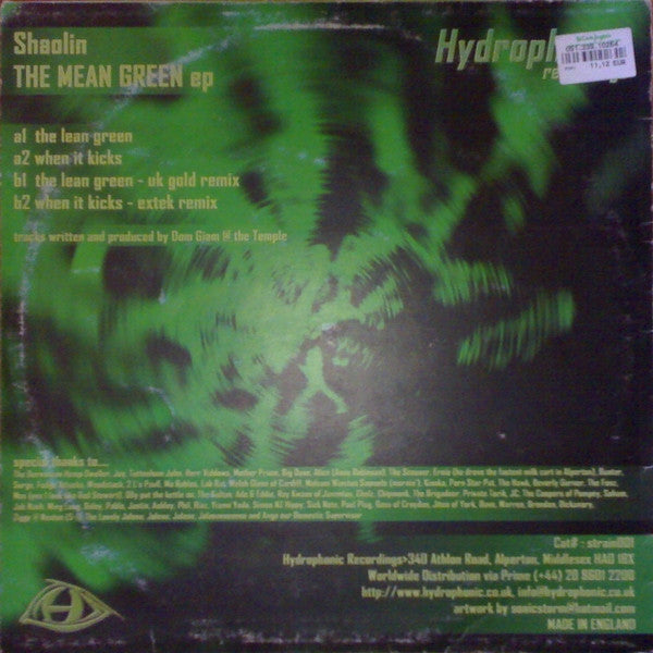 Shaolin : The Mean Green EP (12", EP)