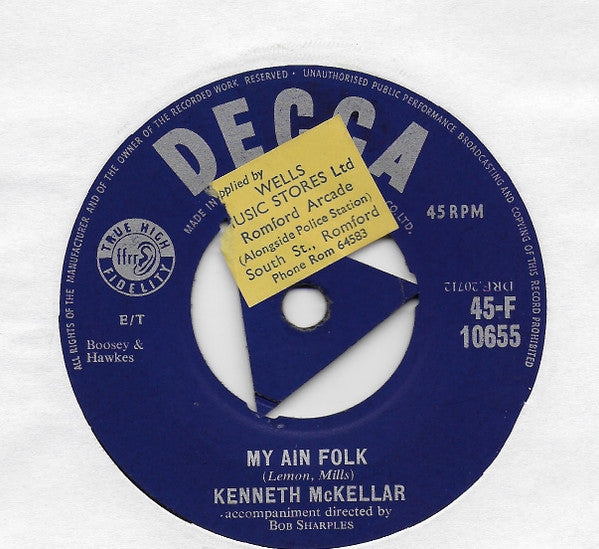 Kenneth McKellar : My Love Is Like A Red, Red Rose (7", Single, Tri)