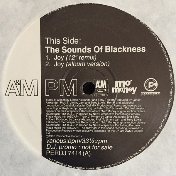 Sounds Of Blackness : Joy / Soul Holidays (David Morales Remixes) (12", Promo)