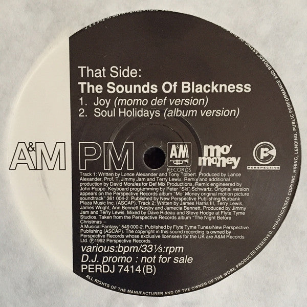 Sounds Of Blackness : Joy / Soul Holidays (David Morales Remixes) (12", Promo)