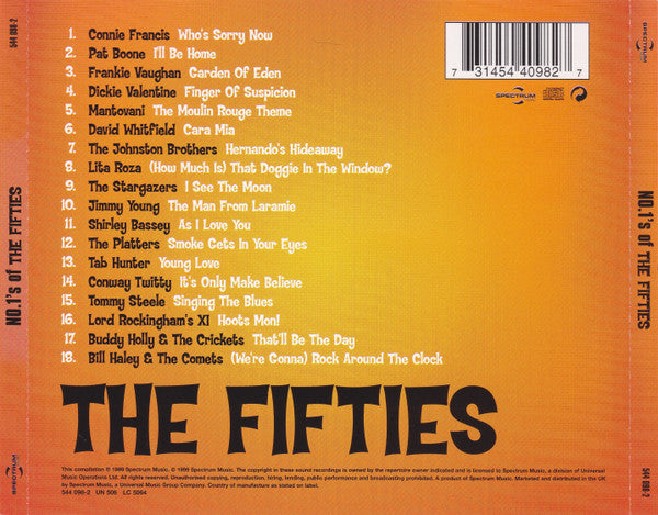 Various : No. 1's Of The Fifties (CD, Comp)