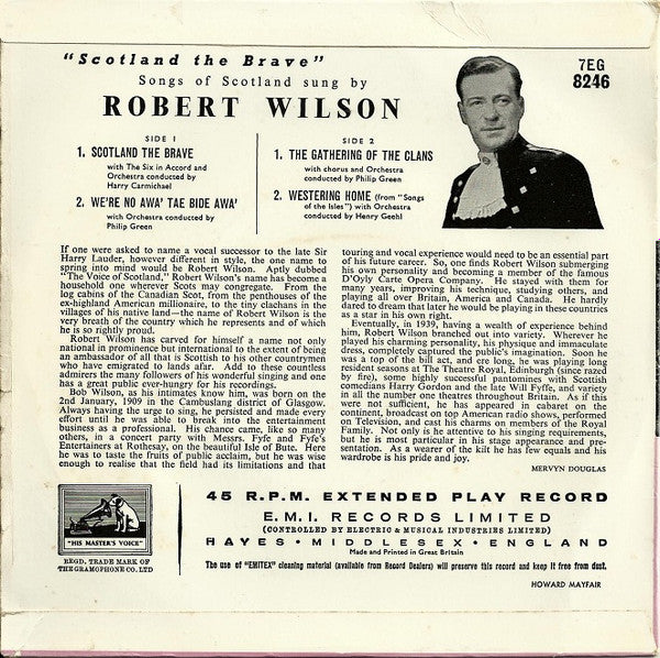 Robert Wilson (3) : Scotland The Brave (7", EP)