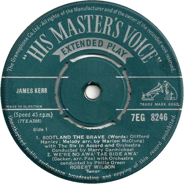 Robert Wilson (3) : Scotland The Brave (7", EP)
