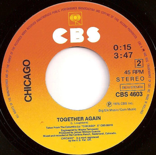 Chicago (2) : If You Leave Me Now (7", Single)