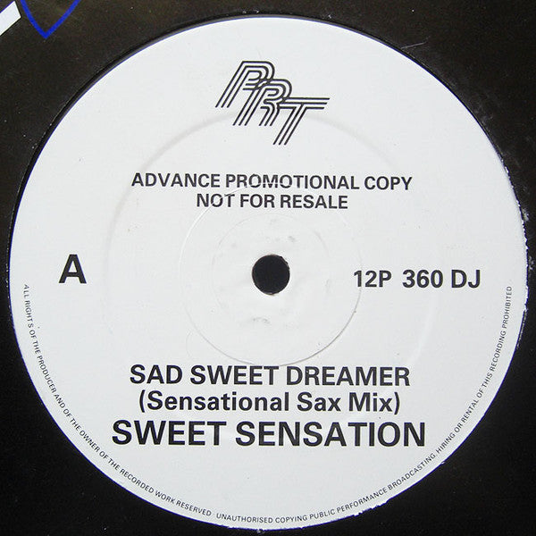 Sweet Sensation (2) : Sad Sweet Dreamer (12", Promo)