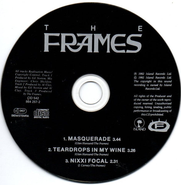 The Frames : Masquerade (CD, Single)
