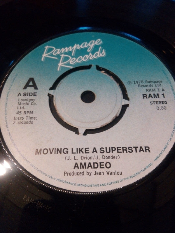 Amadeo : Moving Like A Superstar (7", Single)