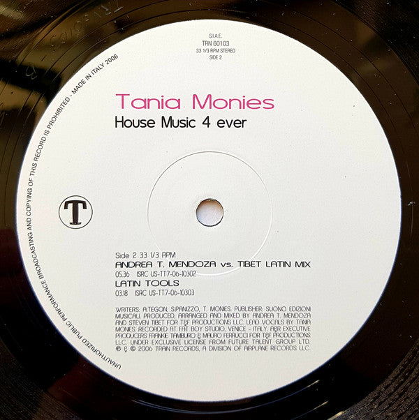 Tanja Monies : House Music 4 Ever (12")