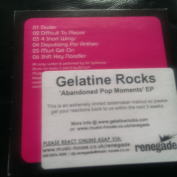 Gelatine Rocks : Abandoned Pop Moments EP (CD, EP)