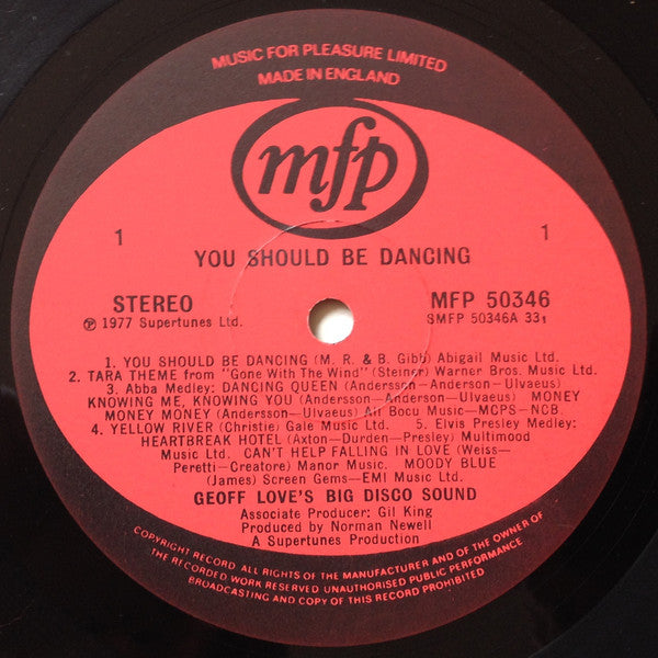 Geoff Love's Big Disco Sound : You Should Be Dancing - Volume 2 (LP)