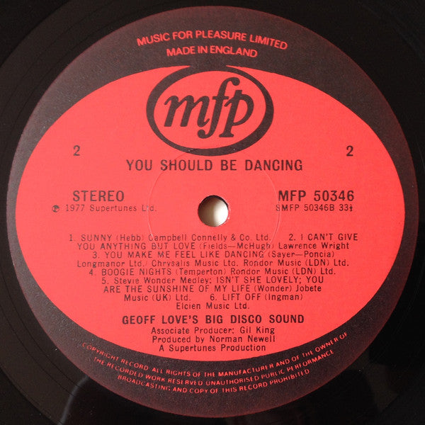 Geoff Love's Big Disco Sound : You Should Be Dancing - Volume 2 (LP)