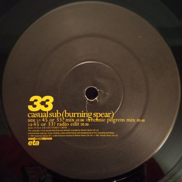 ETA : Casual Sub (Burning Spear) (12")