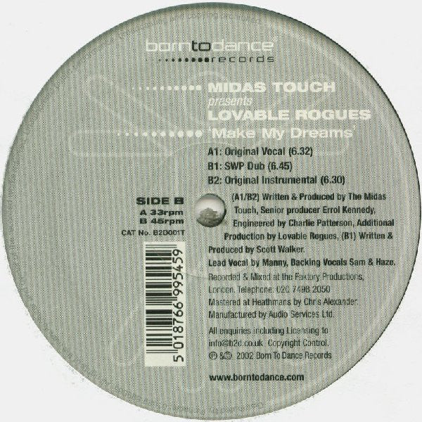 Midas Touch (3) & Loveable Rogues : Make My Dreams (12")