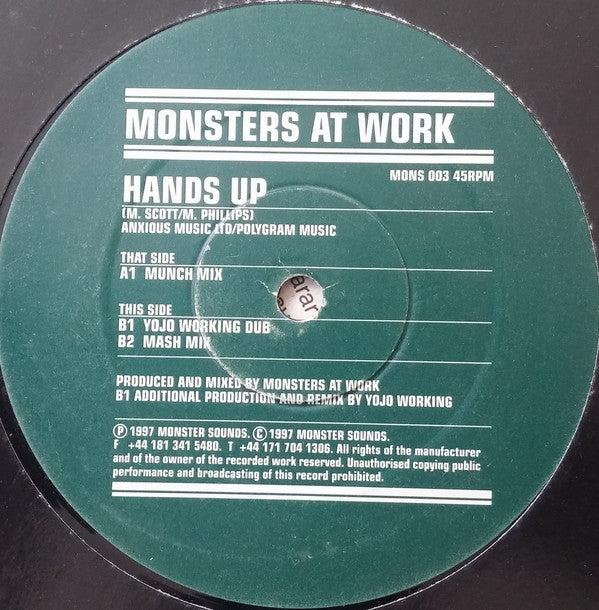 Monsters At Work : Hands Up (12")
