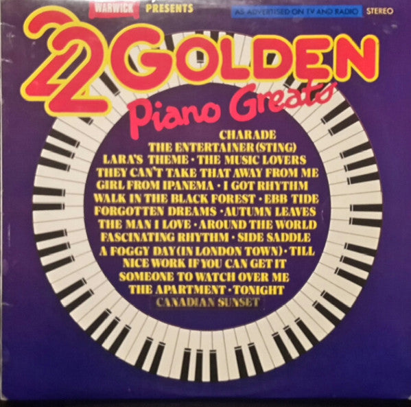 Various : 22 Golden Piano Greats (LP)