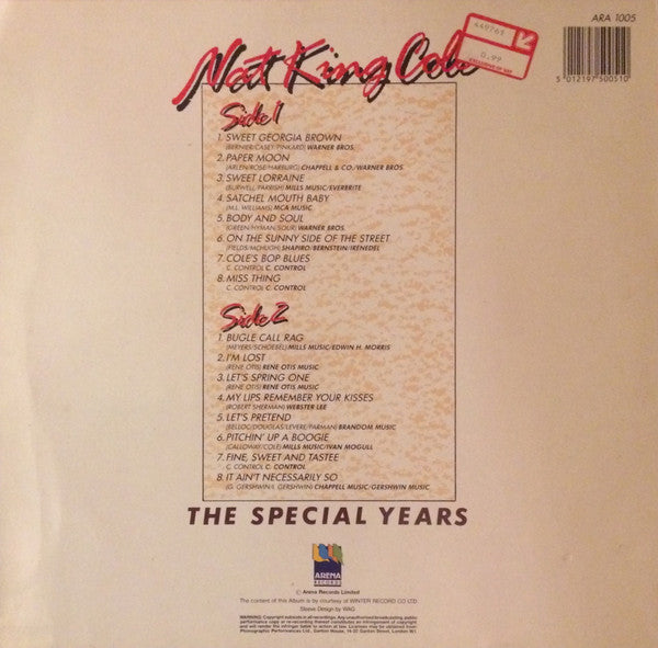 Nat King Cole : The Special Years (LP, Comp)