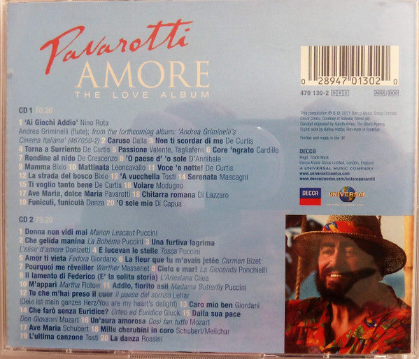 Luciano Pavarotti : Amore - The Love Album (2xCD, Album, Comp)