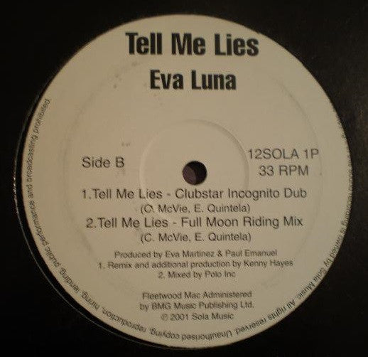 Eva Luna : Tell Me Lies (12")