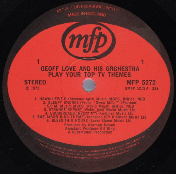 Geoff Love & His Orchestra : Your Top TV Themes (LP)