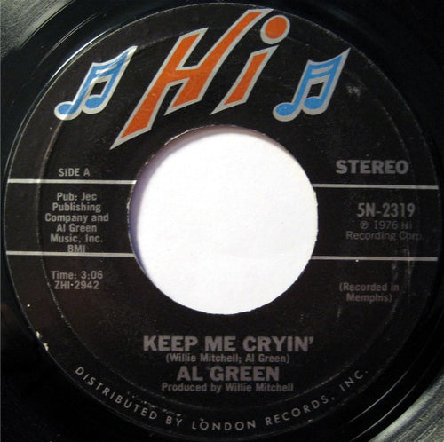 Al Green : Keep Me Cryin' (7")